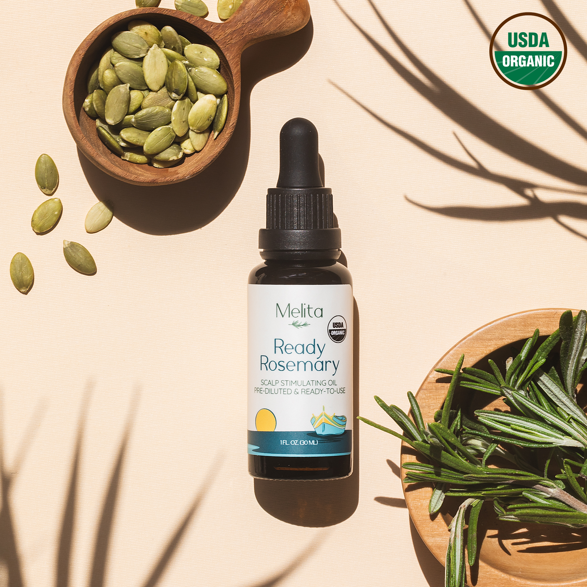Organic Hair Growth Oil - Rosemary & Pumpkin Seed